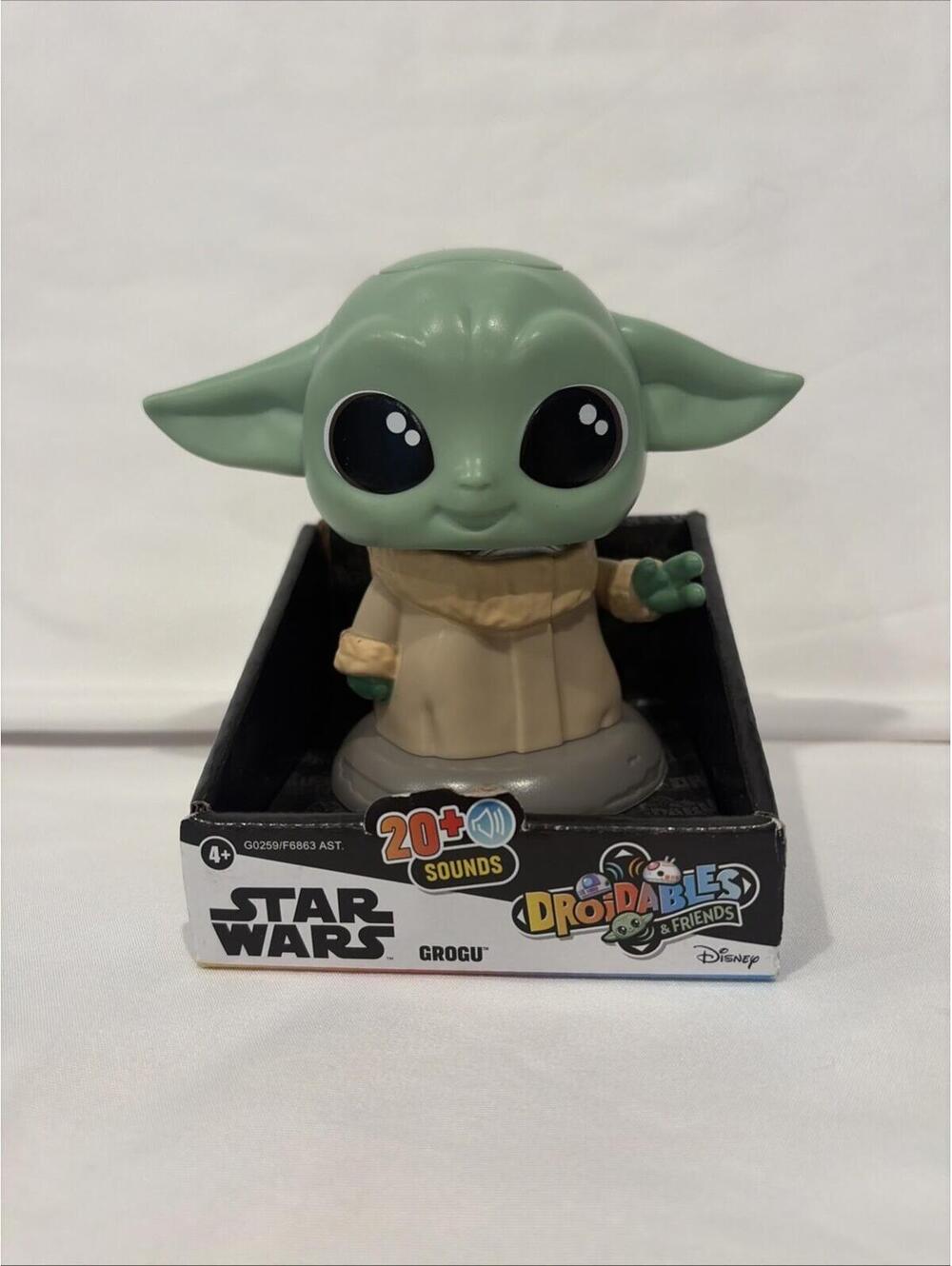 New Star Wars Droidables & Friends Grogu 4" Figure 20+ Sounds Disney Hasbro New